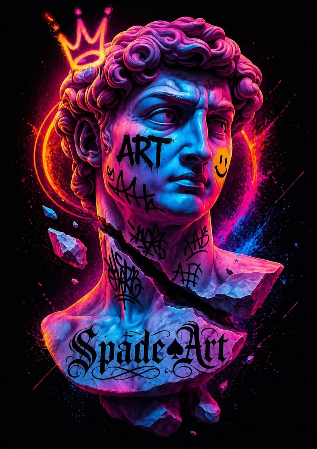 Spade Art — Fine art tattoo identity, graffiti meets classical art, Waikiki Hawaii